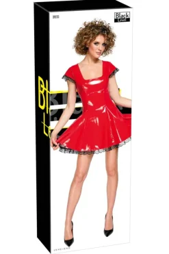 Black Level Red Vinyl Dress