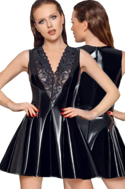 Black Level Seductive Vinyl Dress