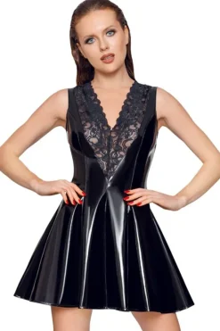 Black Level Seductive Vinyl Dress