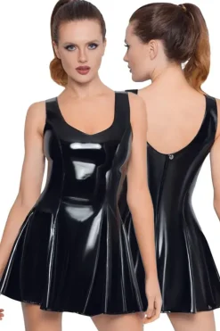 Black Level Short Vinyl Dress