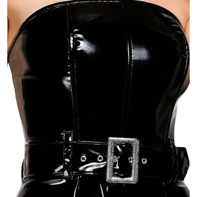 Black Level Vinyl Belt Dress