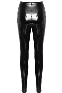 Black Level Vinyl Trousers