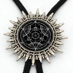 Gothic and Steampunk Jewellery Black Magic Bootlace Tie