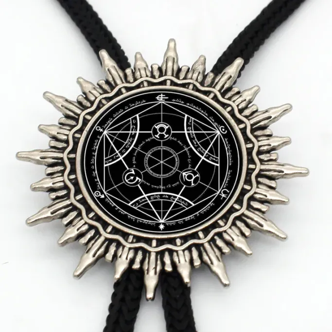 Gothic and Steampunk Jewellery Black Magic Bootlace Tie