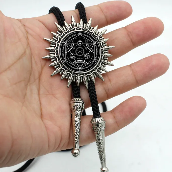 Gothic and Steampunk Jewellery Black Magic Bootlace Tie