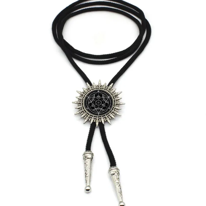 Gothic and Steampunk Jewellery Black Magic Bootlace Tie