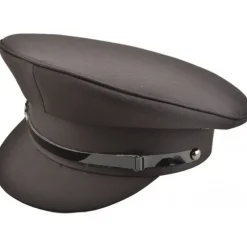 Euro Accessories Black Military Peaked Cap