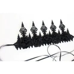 Gothic Hair Accessories Black Rose Gothic Crown