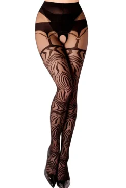 Black Secret BS122 Crotchless Tights