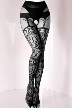 Black Secret BS122 Crotchless Tights