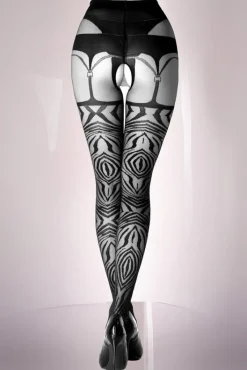 Black Secret BS122 Crotchless Tights