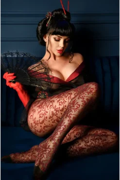 Black Secret BS135 Crotchless Tights