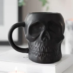 Something Different Black Skull Mug