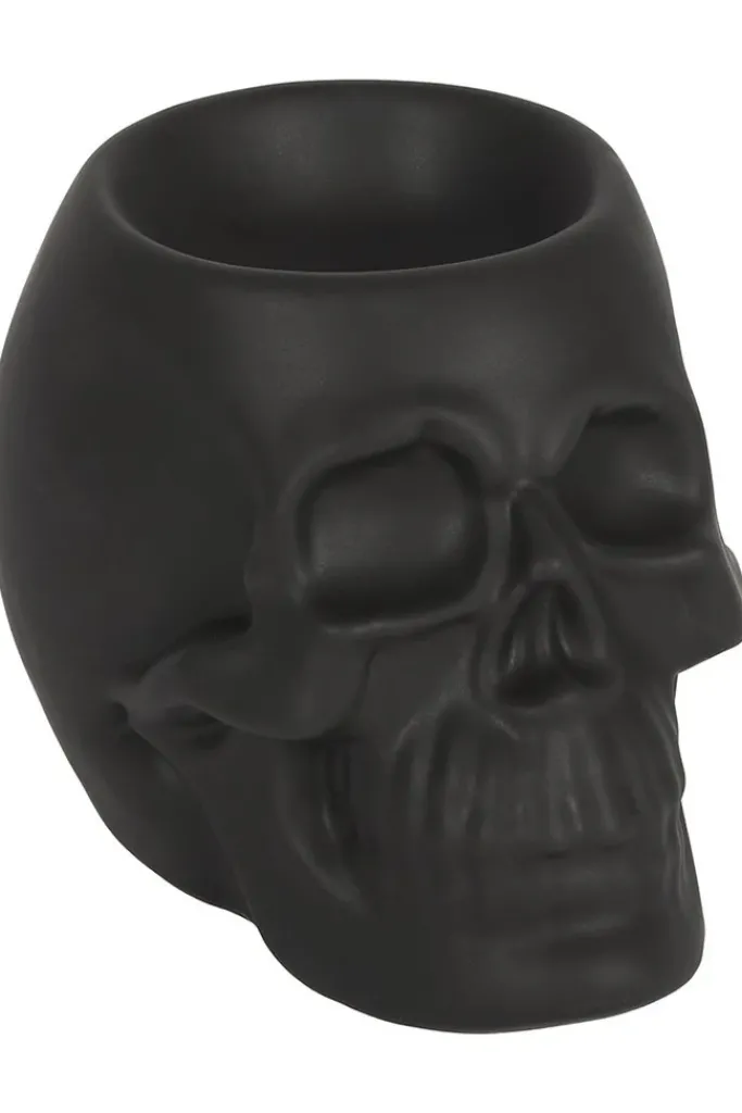 Something Different Black Skull Oil Burner