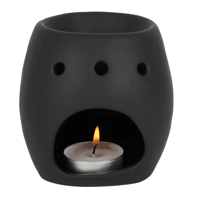 Something Different Black Skull Oil Burner