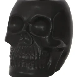 Something Different Black Skull Plant Pot