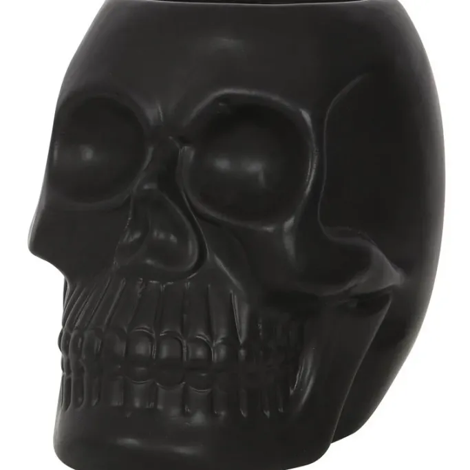 Something Different Black Skull Plant Pot