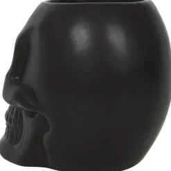 Something Different Black Skull Plant Pot
