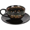 Something Different Black Talking Board Teacup and Saucer