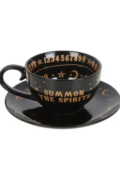 Something Different Black Talking Board Teacup and Saucer