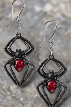 Alchemy Gothic Black Widow Earrings