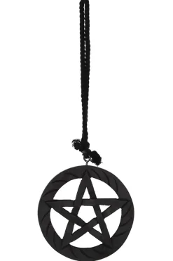 Something Different Black Wooden Hanging Pentagram