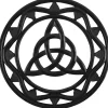 Something Different Black Wooden Triquetra Wall Art