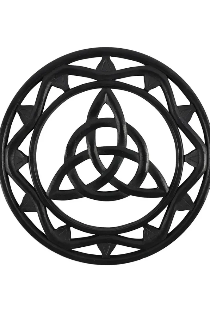 Something Different Black Wooden Triquetra Wall Art
