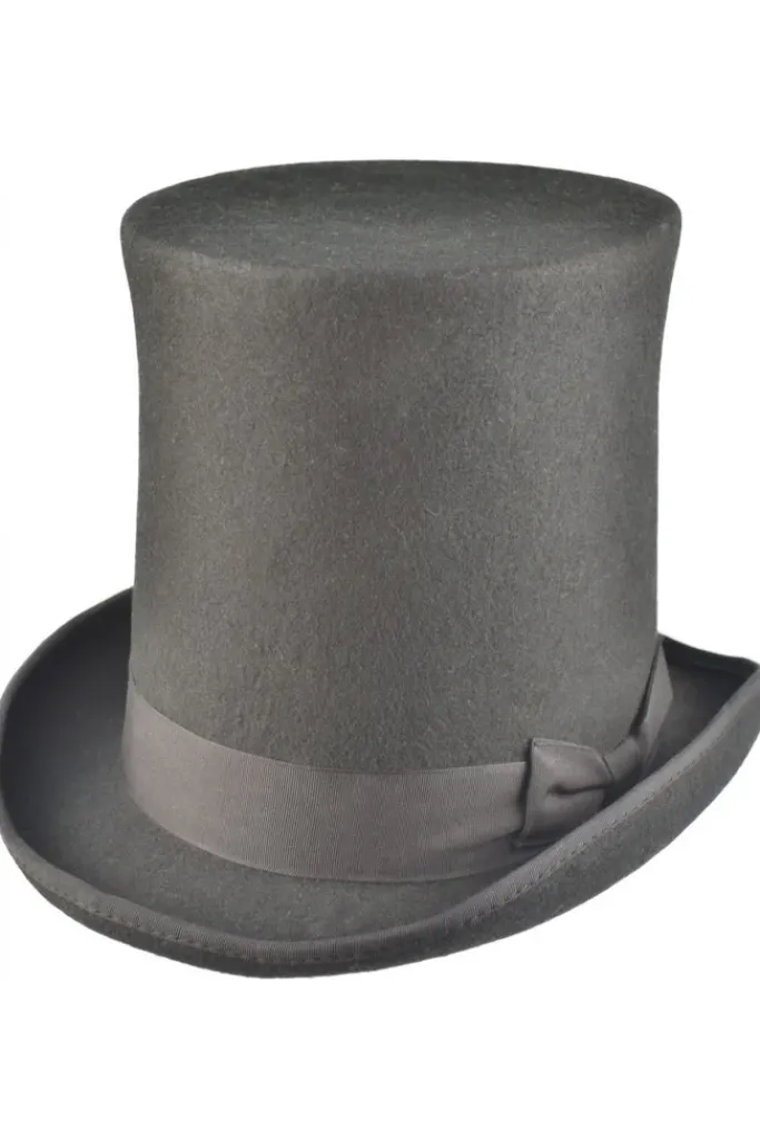 Euro Accessories Black Wool Felt Steampunk Stovepipe Hat