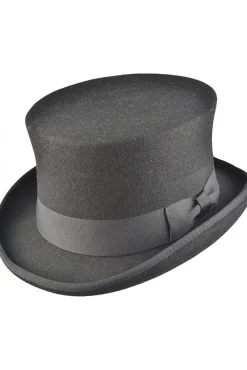 Euro Accessories Black Wool Felt Steampunk Top Hat