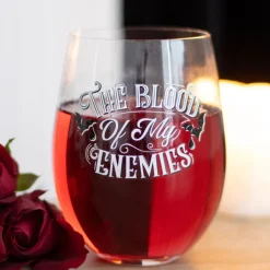 Something Different Blood Of My Enemies Stemless Wine Glass