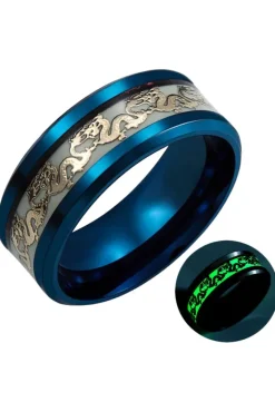 Gothic and Steampunk Jewellery Blue Dragon Ring