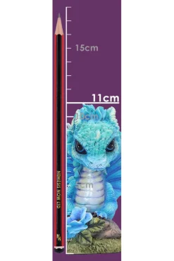 Nemesis Now Blue Poppy Flower Dragon Figurine