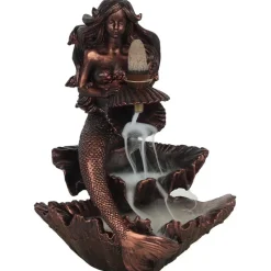 Something Different Bronze Effect Mermaid Backflow Incense Burner