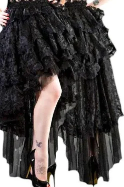 Burleska Black Lace Ophelie Waterfall Skirt