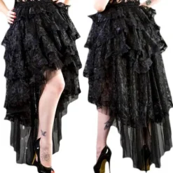 Burleska Black Lace Ophelie Waterfall Skirt