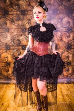 Burleska Black Lace Ophelie Waterfall Skirt