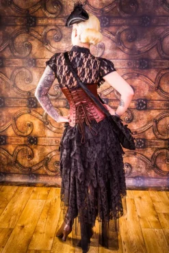 Burleska Black Lace Ophelie Waterfall Skirt
