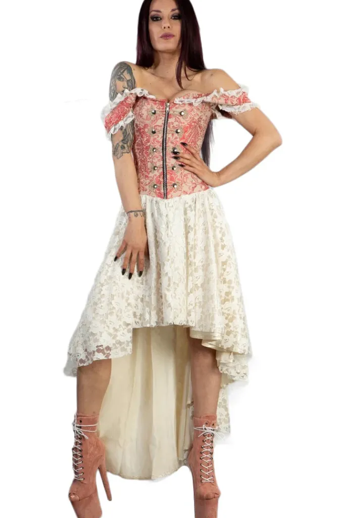 Burleska Gypsy Dress Coral Cream
