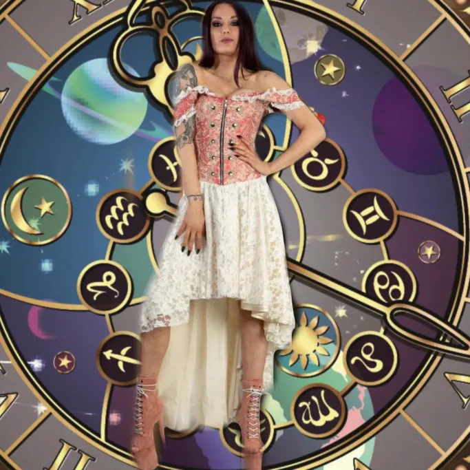 Burleska Gypsy Dress Coral Cream