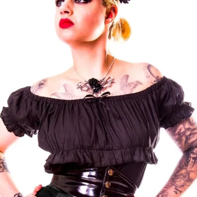 Burleska Gypsy Top Black