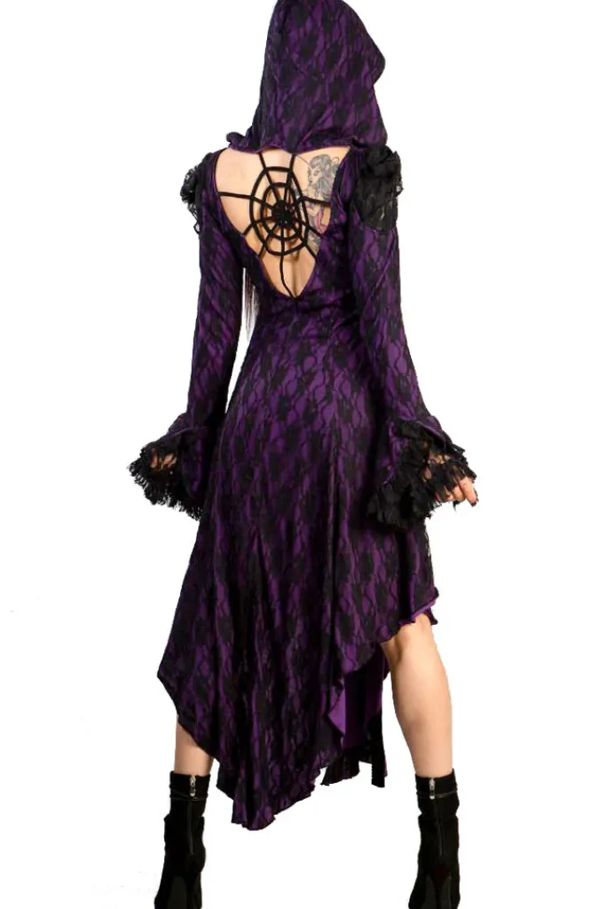 Burleska Hooded Purple Jacket / Coat / Dress