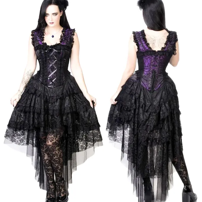 Burleska King Brocade Ophelie Dress Purple