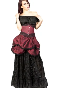 Burleska Miranda Burgundy Victorian Skirt