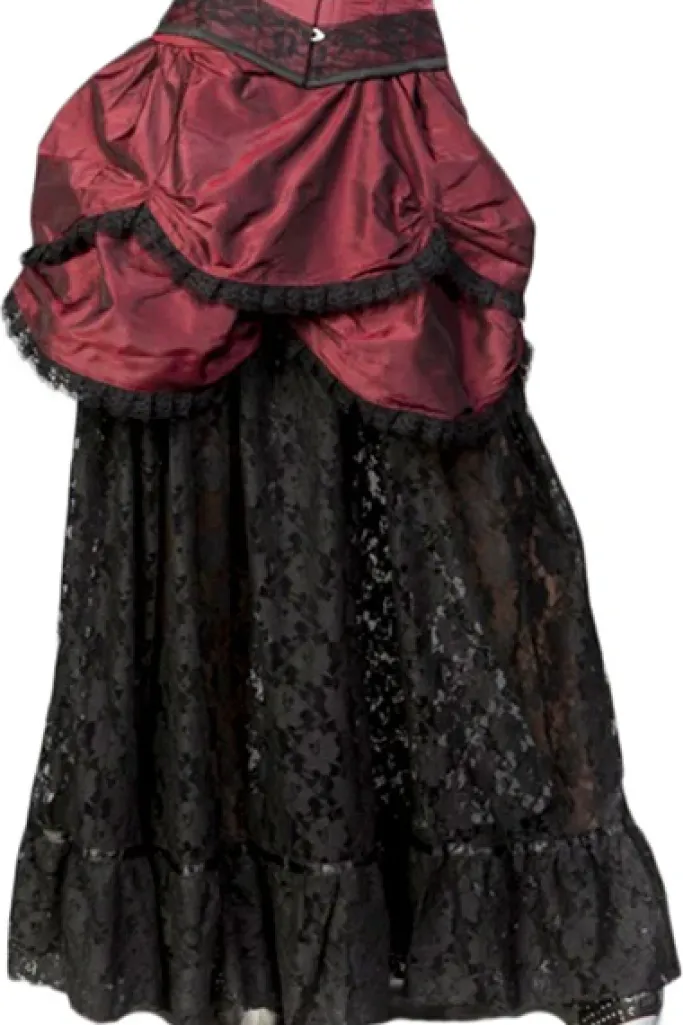 Burleska Miranda Burgundy Victorian Skirt