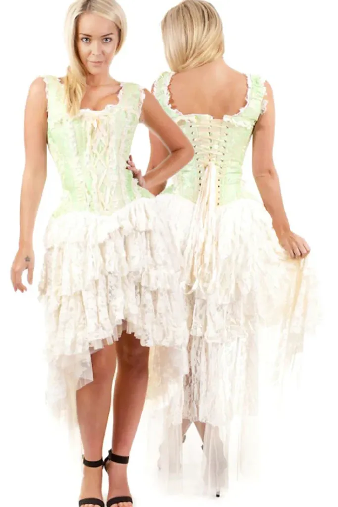 Burleska Ophelie Dress Pistachio Green