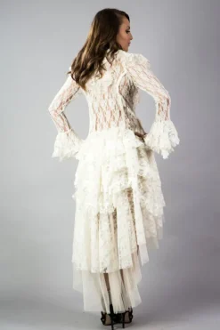 Burleska Ophelie Waterfall Skirt Cream