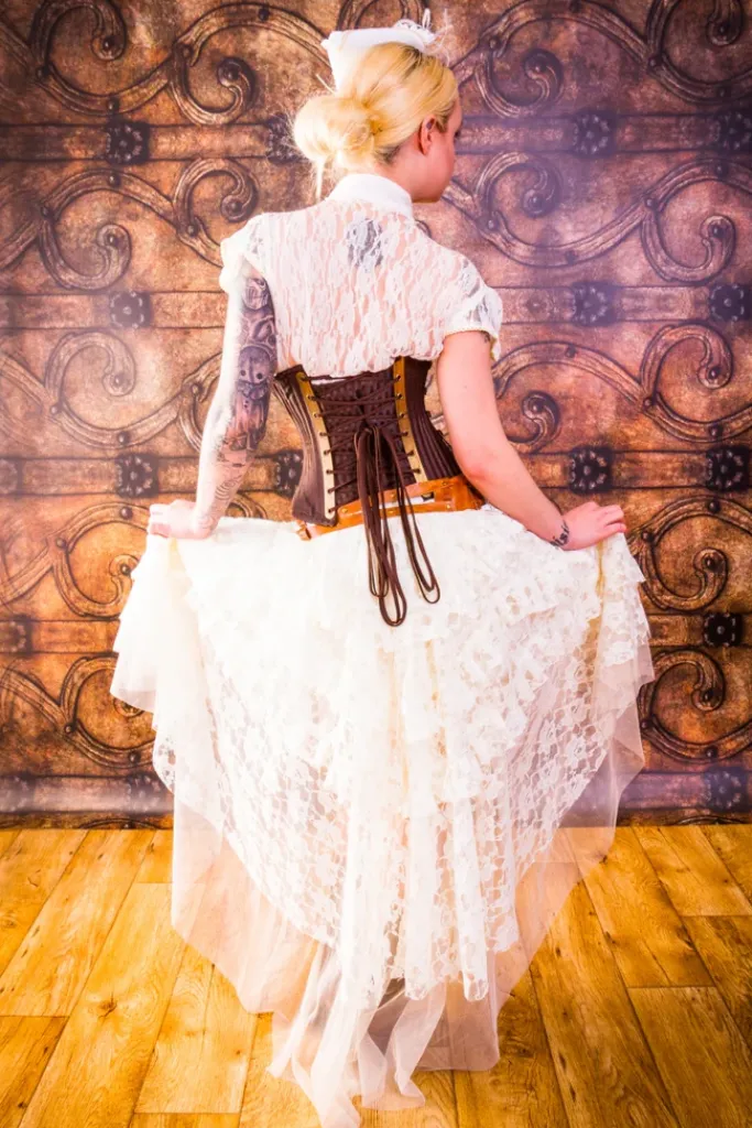 Burleska Ophelie Waterfall Skirt Cream