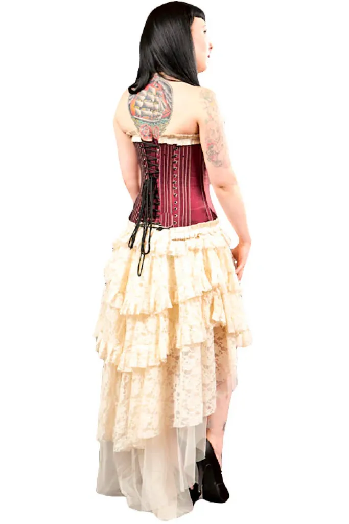 Burleska Ophelie Waterfall Skirt Cream
