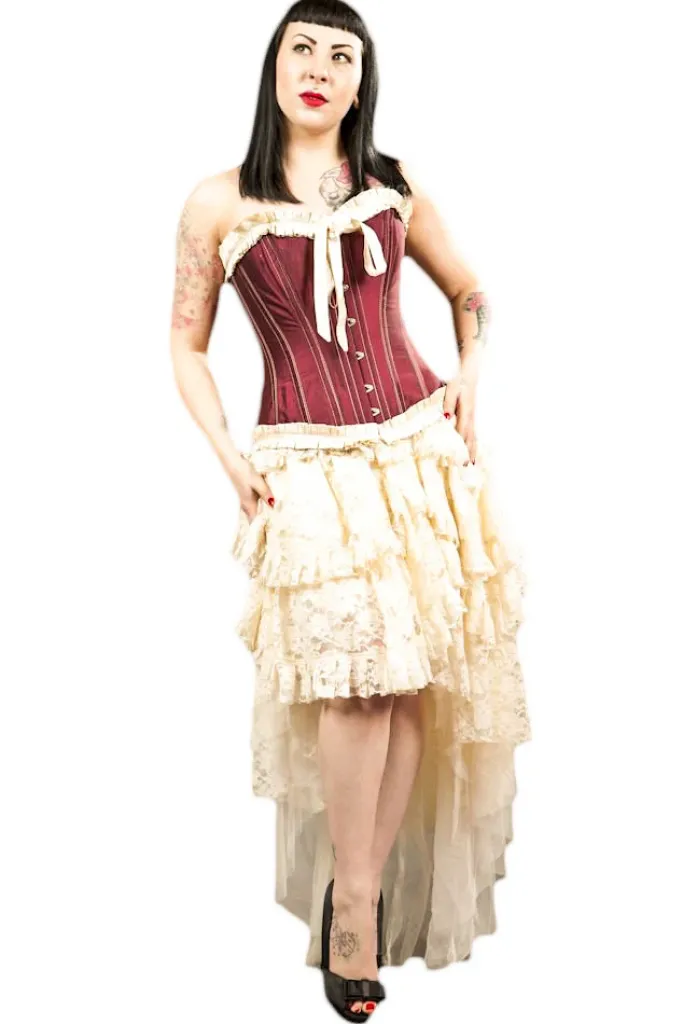 Burleska Ophelie Waterfall Skirt Cream